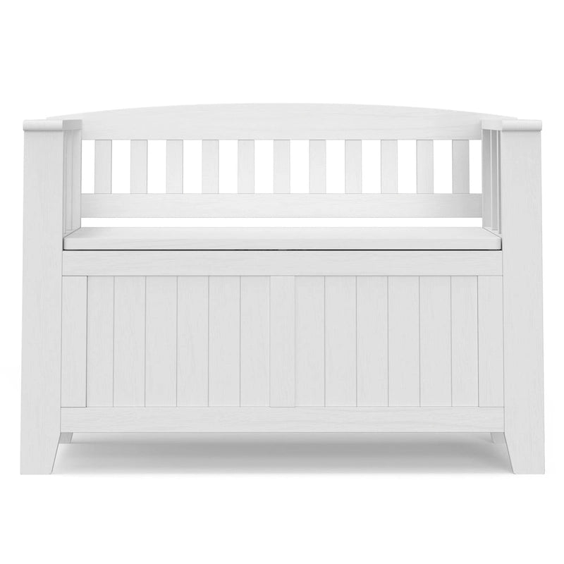 36 Wide Solid Wood Transitional Small Entryway Storage Bench