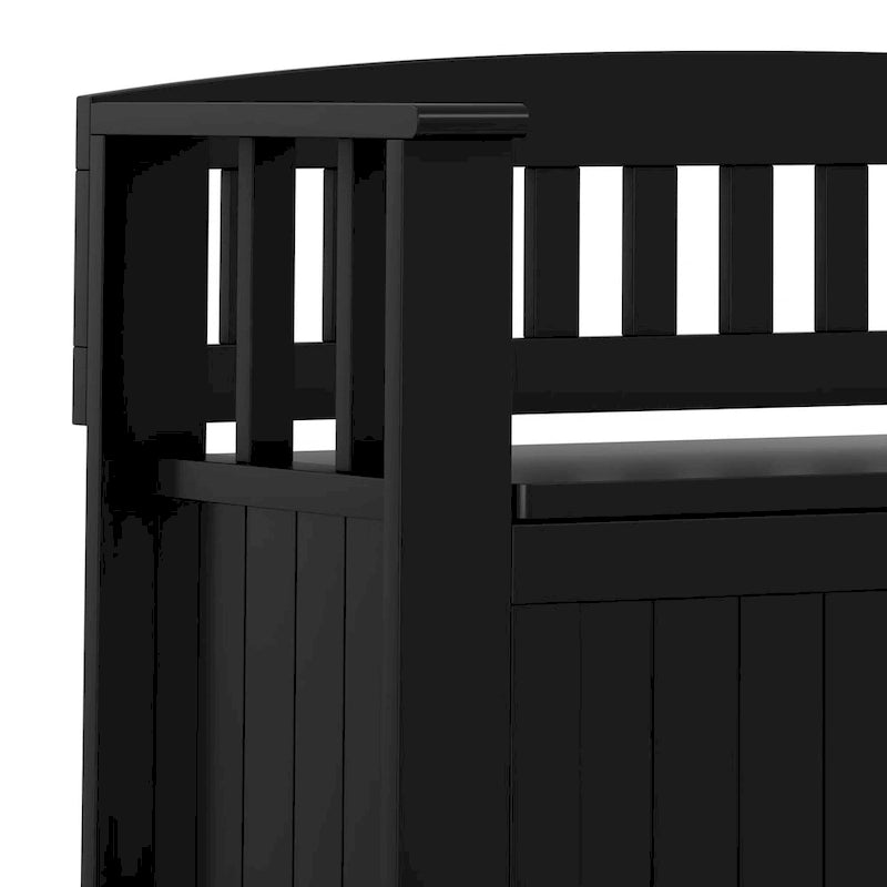 Banc de rangement transitionnel en bois massif, 36 po de largeur, pour petite entrée