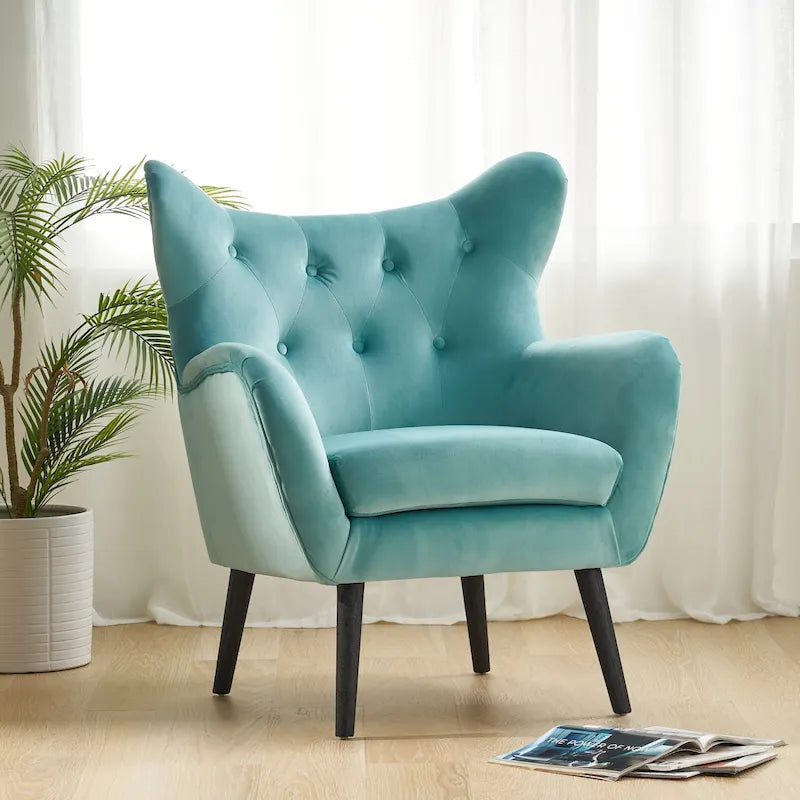 Mid-century Upholstered Arm Chair 30.25D x 34.25W x 39.75H