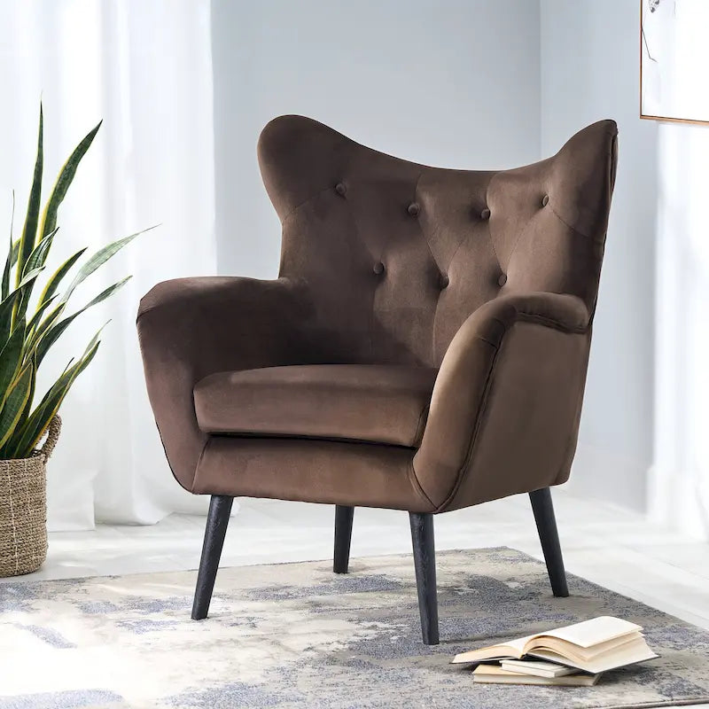 Mid-century Upholstered Arm Chair 30.25D x 34.25W x 39.75H