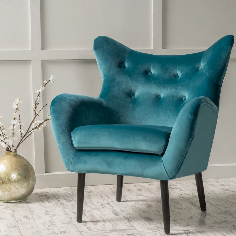 Mid-century Upholstered Arm Chair 30.25D x 34.25W x 39.75H