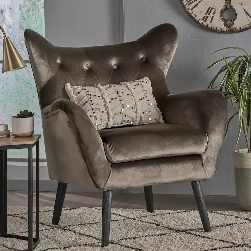 Mid-century Upholstered Arm Chair 30.25D x 34.25W x 39.75H