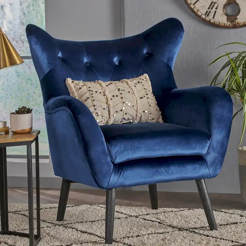 Mid-century Upholstered Arm Chair 30.25D x 34.25W x 39.75H