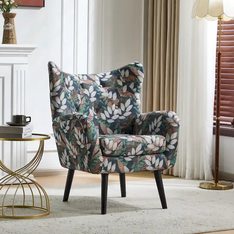 Mid-century Upholstered Arm Chair 30.25D x 34.25W x 39.75H