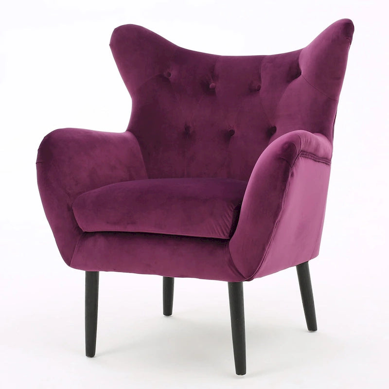 Fauteuil rembourré du milieu du siècle 30,25P x 34,25L x 39,75H