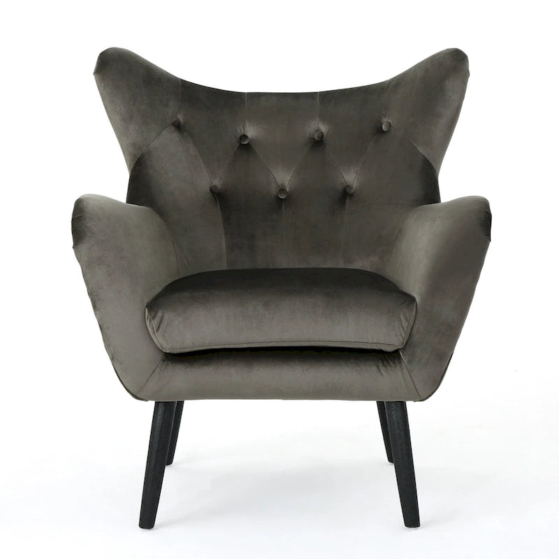 Fauteuil rembourré du milieu du siècle 30,25P x 34,25L x 39,75H