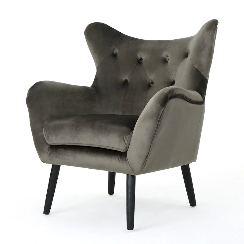 Fauteuil rembourré du milieu du siècle 30,25P x 34,25L x 39,75H