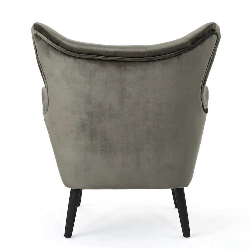 Fauteuil rembourré du milieu du siècle 30,25P x 34,25L x 39,75H