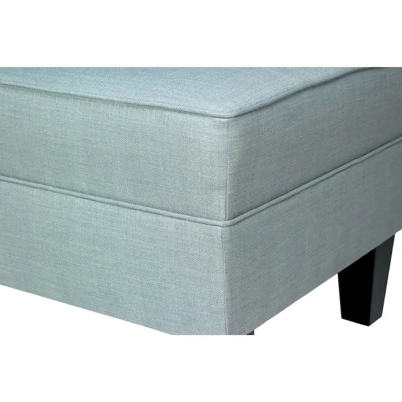 Ottoman carré passepoilé en tissu