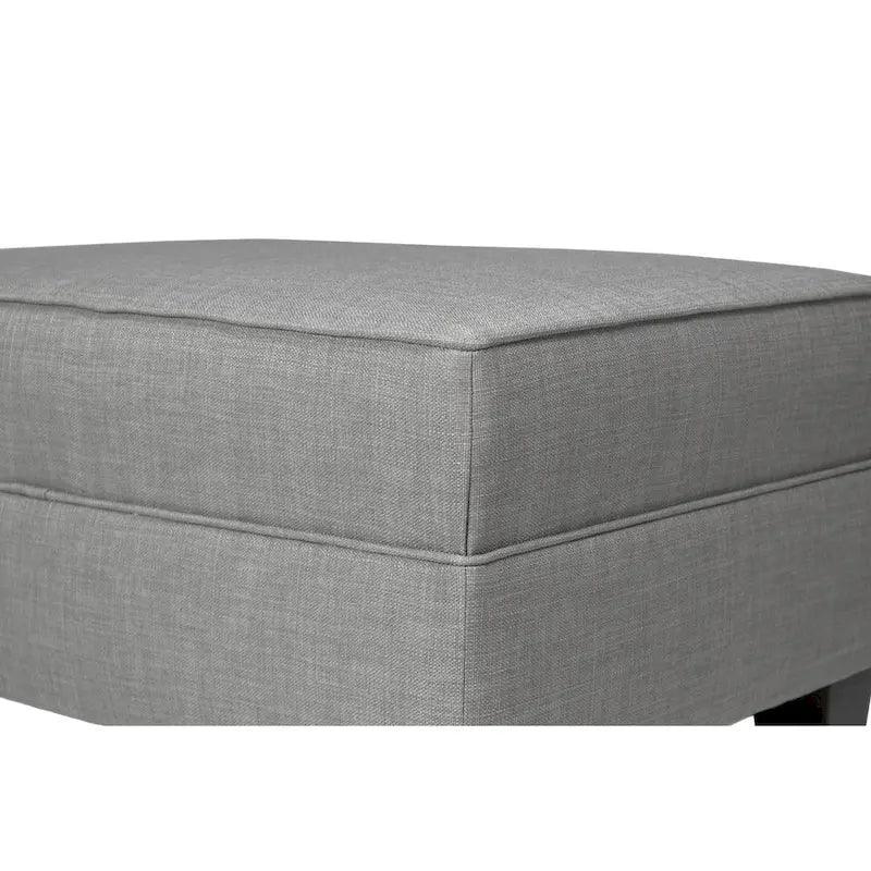 Ottoman carré passepoilé en tissu