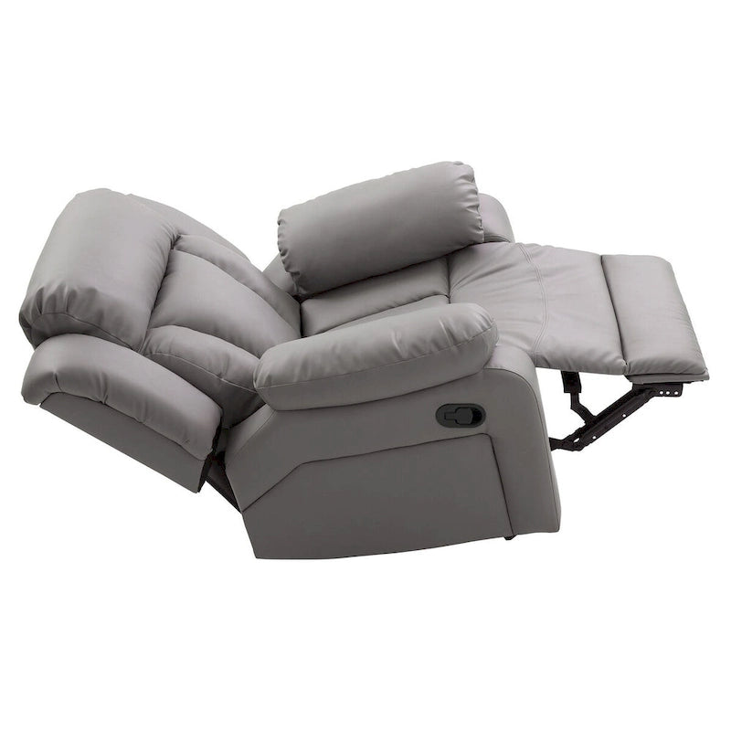 Faux Leather Upholstery Reclining Chair - 38L x 37W x 41H