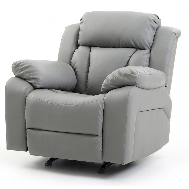 Faux Leather Upholstery Reclining Chair - 38L x 37W x 41H