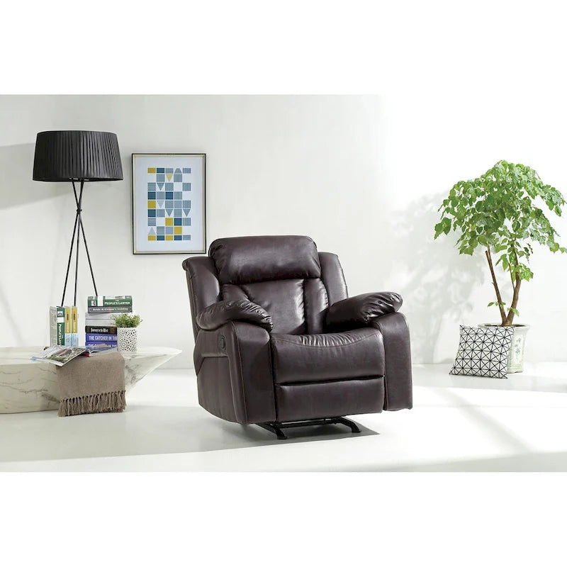 Fauteuil inclinable en similicuir - 38L x 37P x 41H