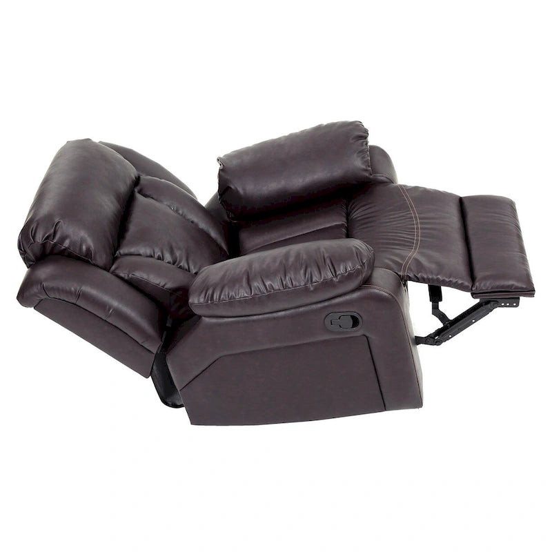 Fauteuil inclinable en similicuir - 38L x 37P x 41H