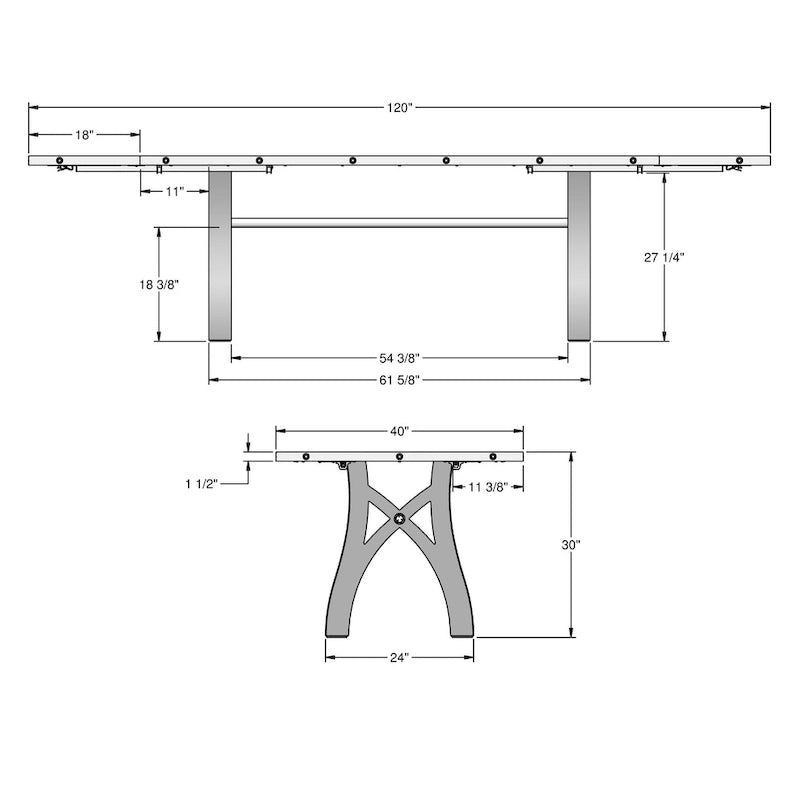 Solid Wood Extendable Table