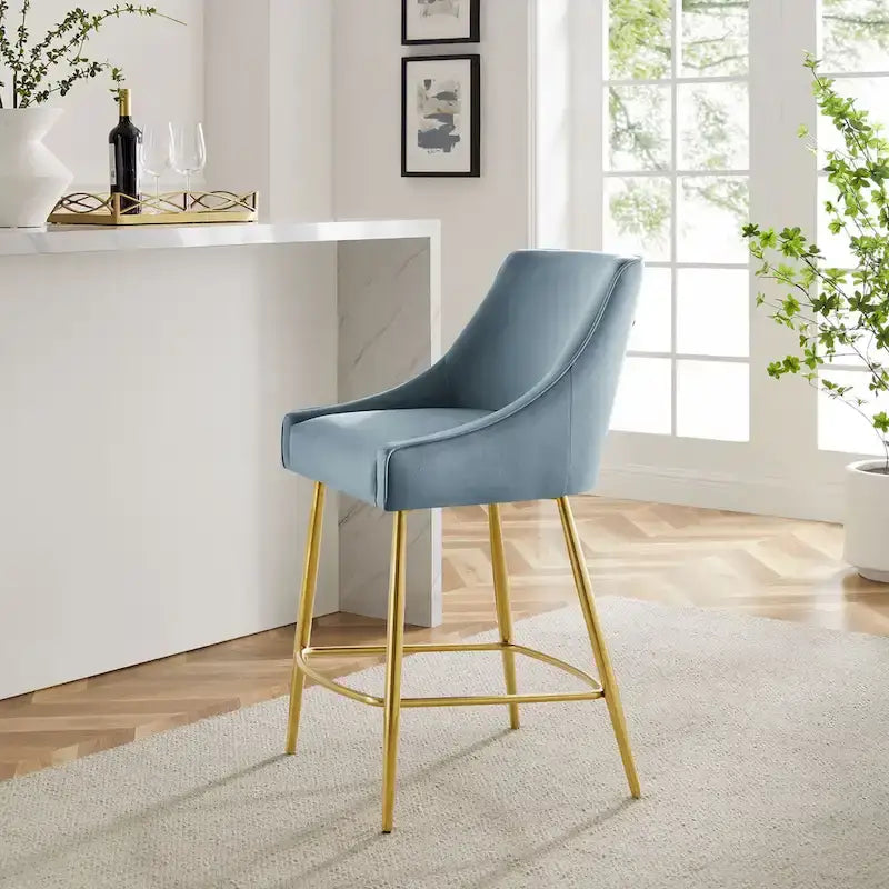 Performance Velvet Counter Stool