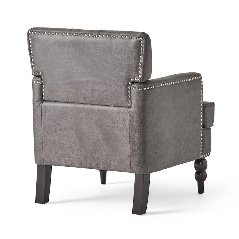 Fauteuil club en microfibre - 28.00 L x 29.50 P x 33.50 H