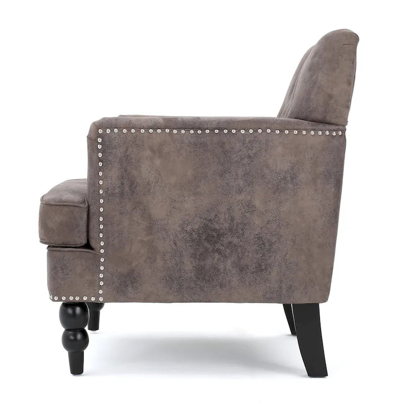 Fauteuil club en microfibre - 28.00 L x 29.50 P x 33.50 H