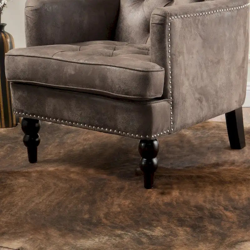 Fauteuil club en microfibre - 28.00 L x 29.50 P x 33.50 H