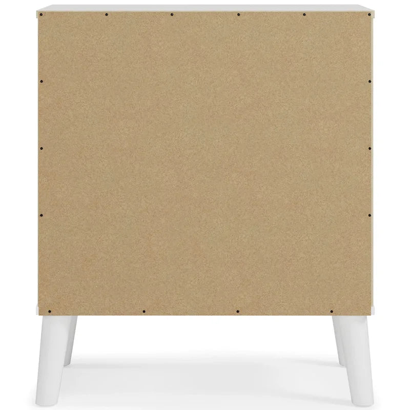 Commode bicolore avec finition blanc mat et veinage bois Sugarberry