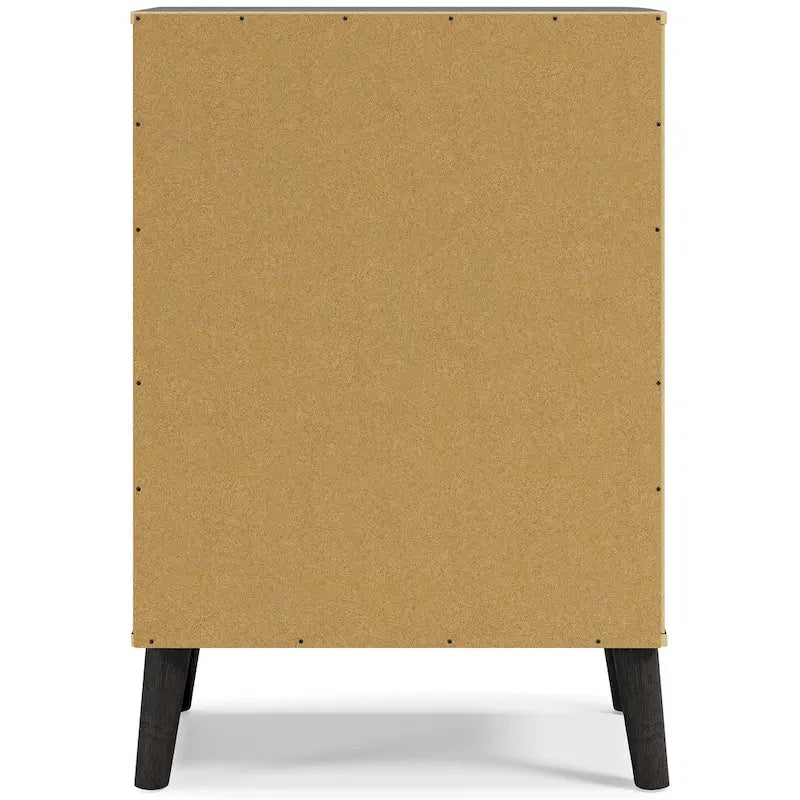 Commode bicolore avec finition blanc mat et veinage bois Sugarberry
