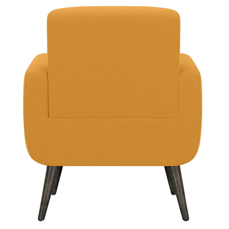 Fauteuil d'appoint jaune moutarde de style mid-century