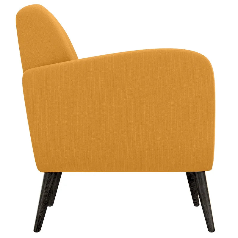 Fauteuil d'appoint jaune moutarde de style mid-century