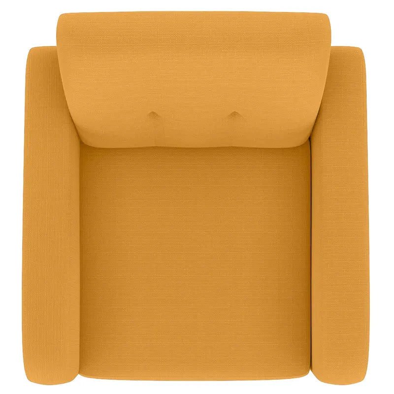 Fauteuil d'appoint jaune moutarde de style mid-century