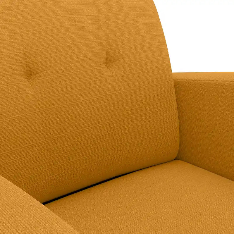 Fauteuil d'appoint jaune moutarde de style mid-century