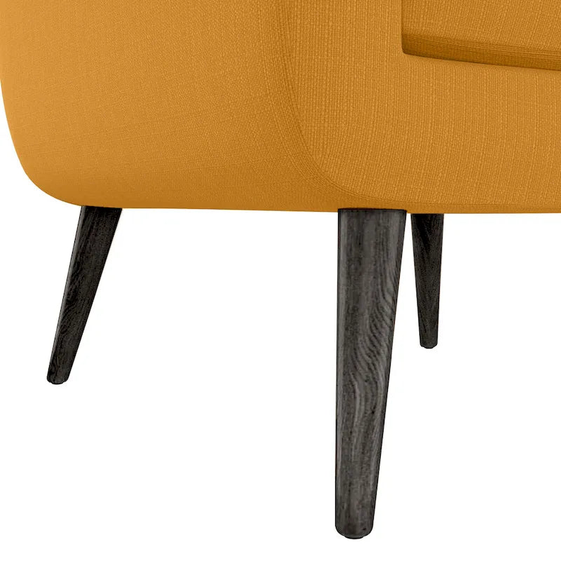 Fauteuil d'appoint jaune moutarde de style mid-century