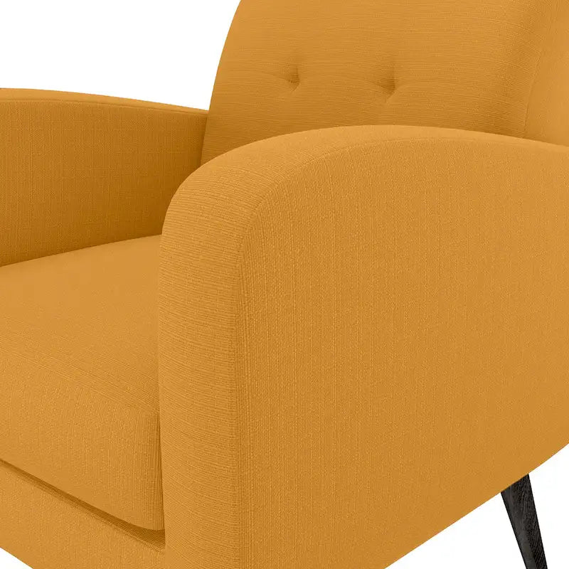 Fauteuil d'appoint jaune moutarde de style mid-century