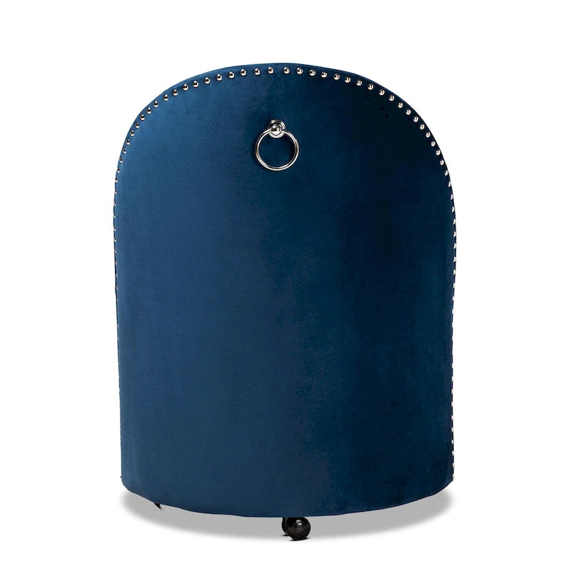 Fauteuil d'appoint roulant en velours Glam et Luxe
