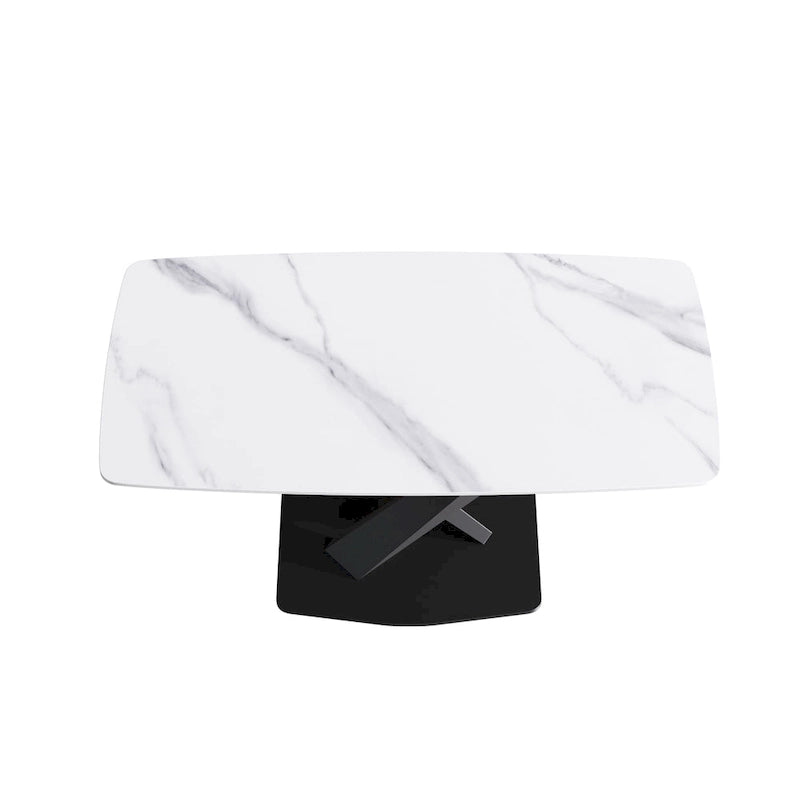 63 inch Modern White Rectangular Dining Table