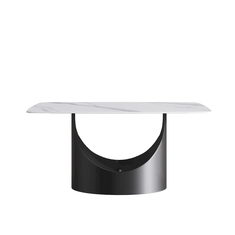 63 inch Modern White Rectangular Dining Table
