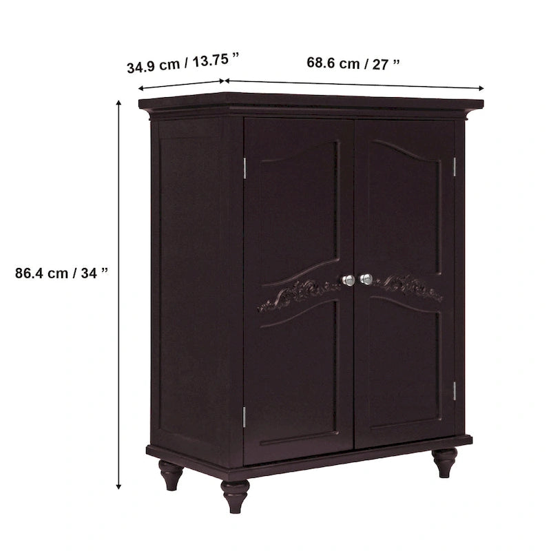 Meuble d'appoint à deux portes sur pied