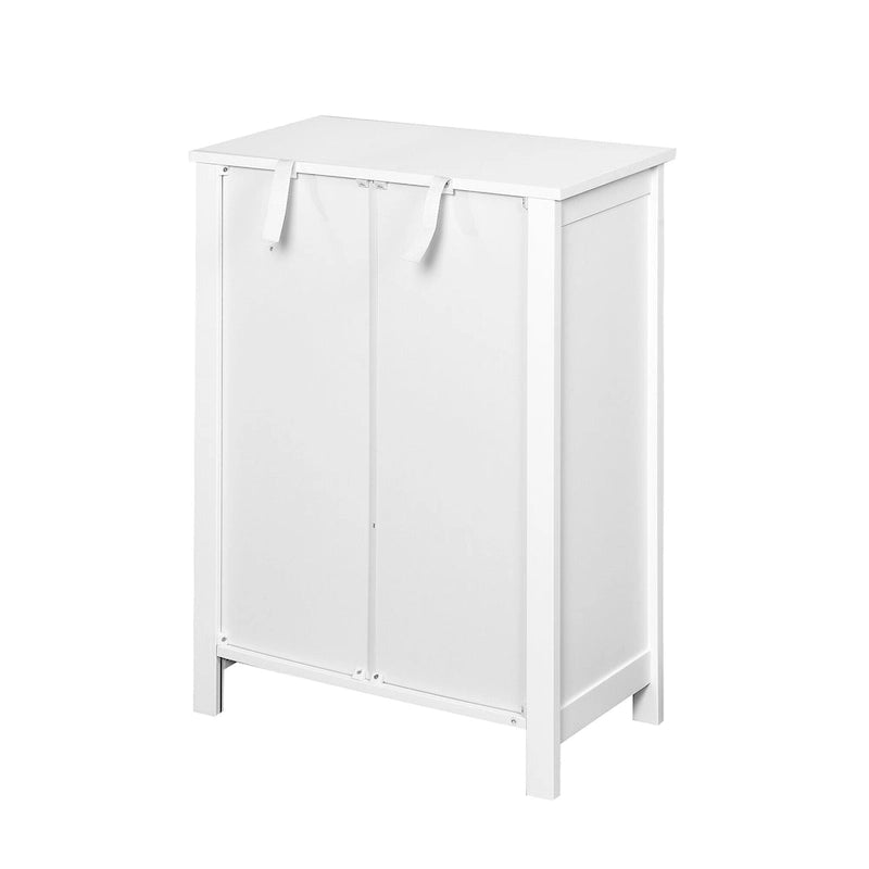 White Storage Cabinet with Double Door Adjustable Shelf