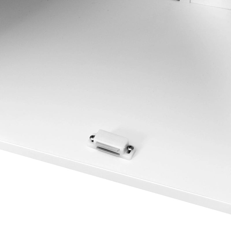 White Storage Cabinet with Double Door Adjustable Shelf