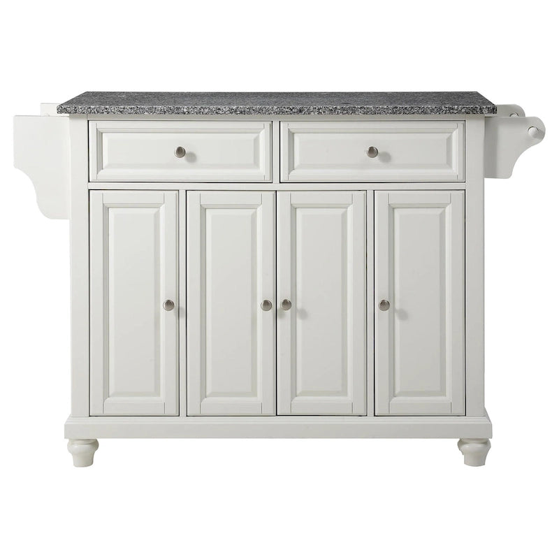 Solid Granite Top Kitchen Island in Vintage Mahogany Finish - 51.5W x 18D x 36H