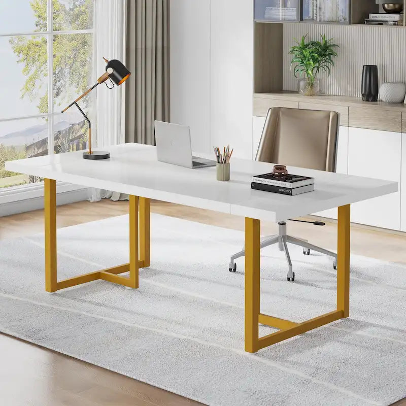 70.8 Executive Computer Desk for Home Office