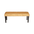 Solid Wood Natural Water Hyacinth Indoor Bench