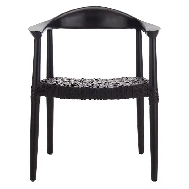 Leather Woven Accent Chair - 25 W x 20.9 L x 30.9 H