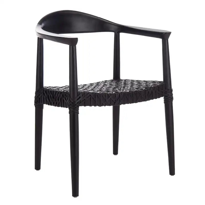 Leather Woven Accent Chair - 25 W x 20.9 L x 30.9 H