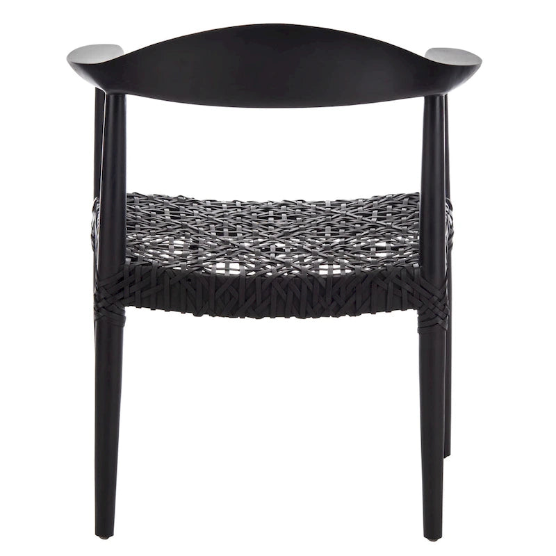 Leather Woven Accent Chair - 25 W x 20.9 L x 30.9 H
