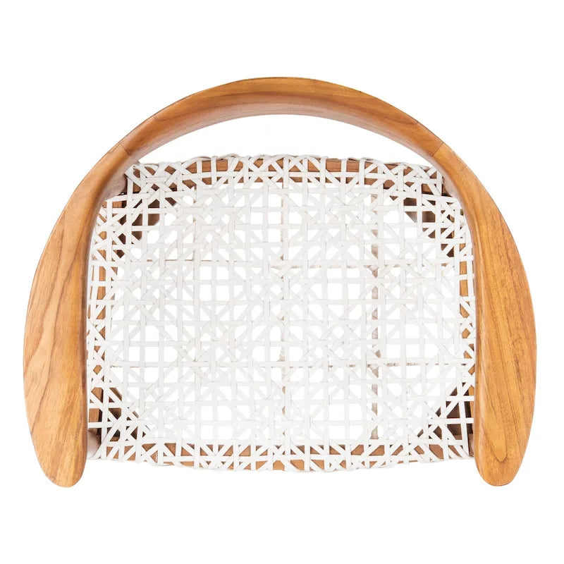 Leather Woven Accent Chair - 25 W x 20.9 L x 30.9 H