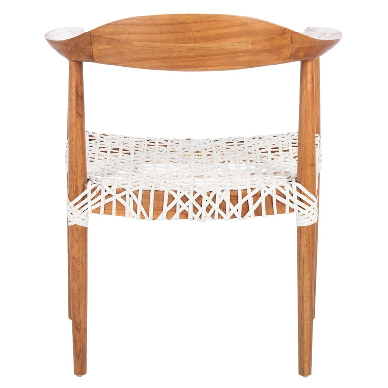 Leather Woven Accent Chair - 25 W x 20.9 L x 30.9 H