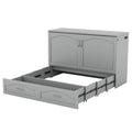 Queen/Full Size Murphy Bed with drawer and a set of Sockets & USB Ports