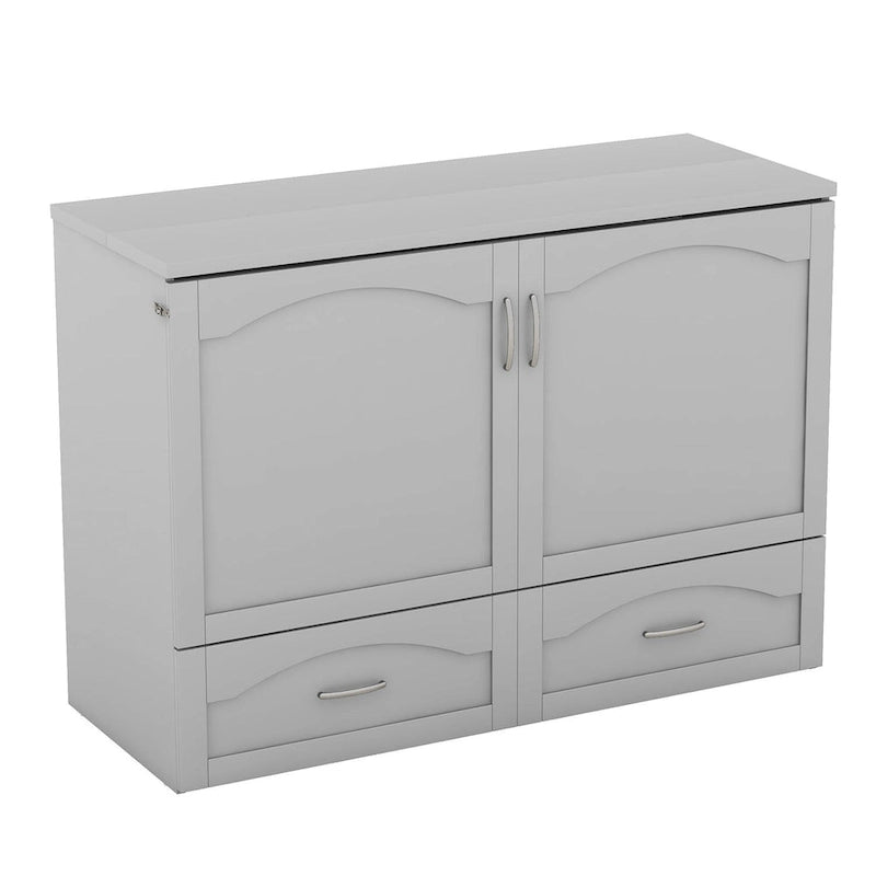 Lit escamotable Queen/Double avec tiroir, prises et ports USB