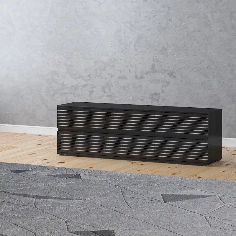 Commode multi-usages à 6 tiroirs et meuble TV
