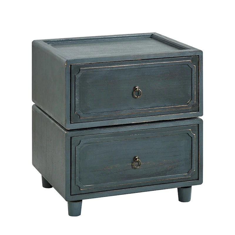 Transitional 2-Drawer Nightstand with Multiple Configurations