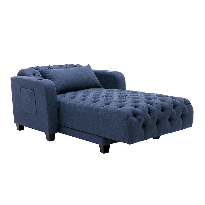 Tufted Reclining Chaise Lounge